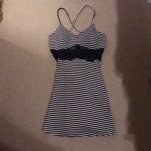 Charlotte Russe navy and white striped dress